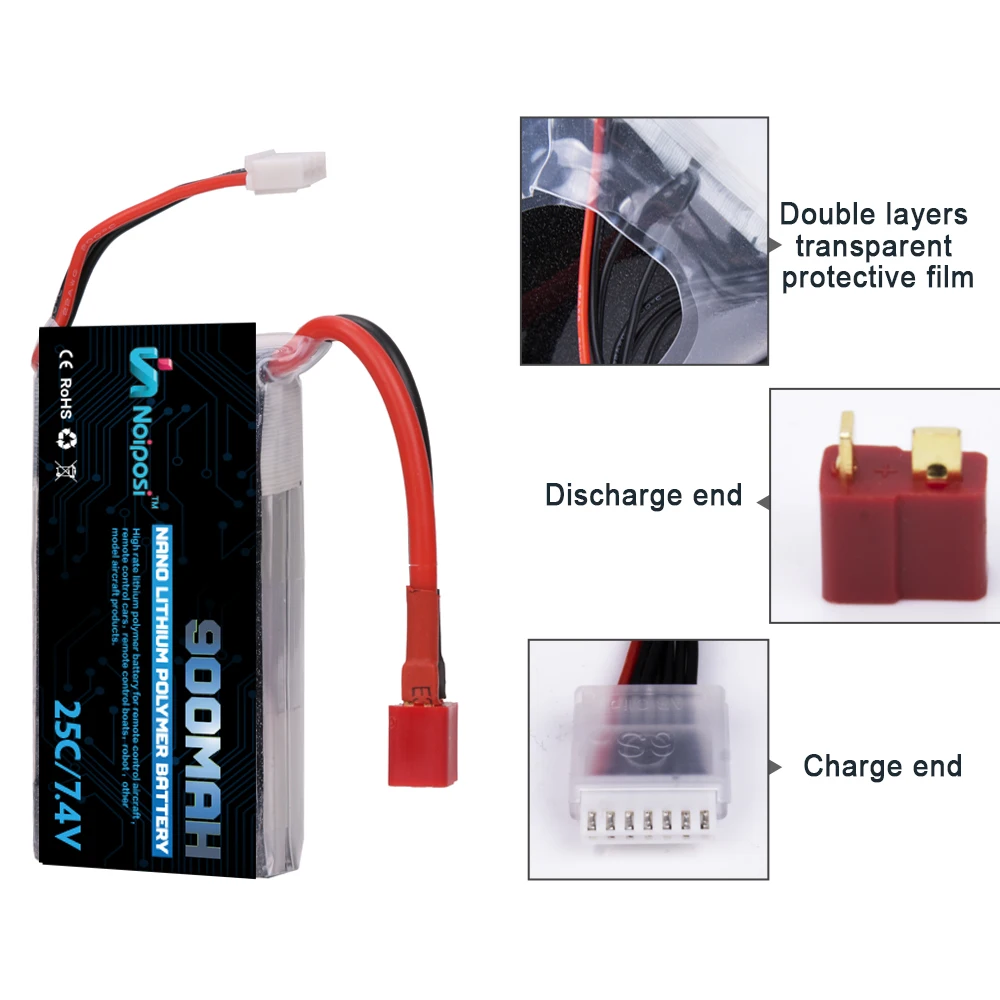 Turnigy 900mAh 2S 20C Lipo Pack HobbyKing RC Battery