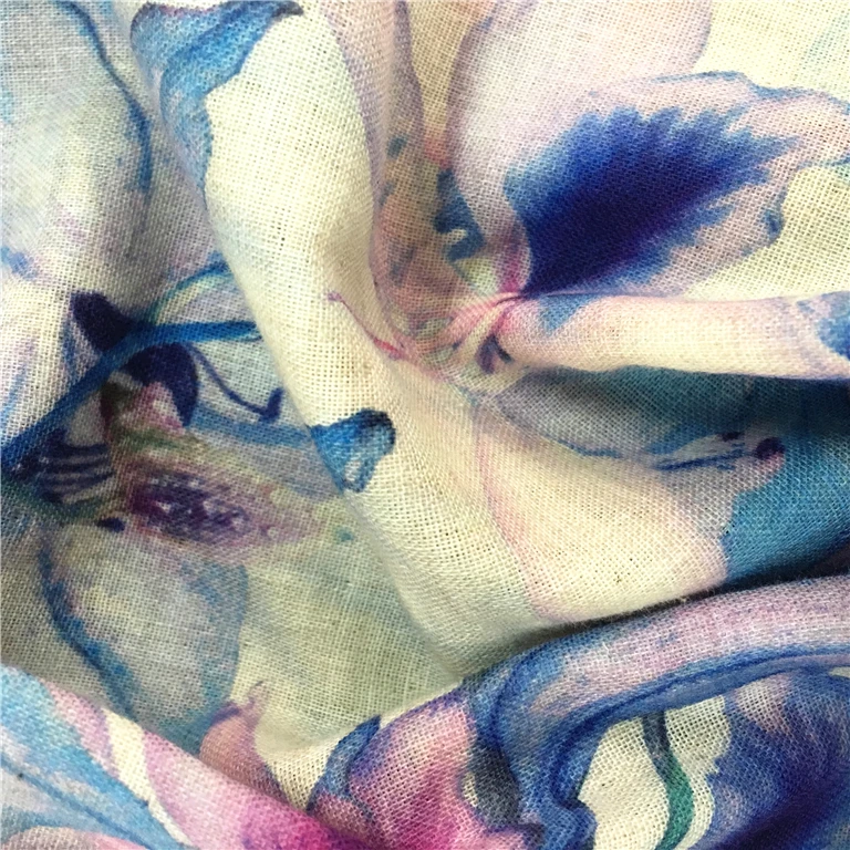Low MOQ factory direct high quality digital printed cotton lilan fabric