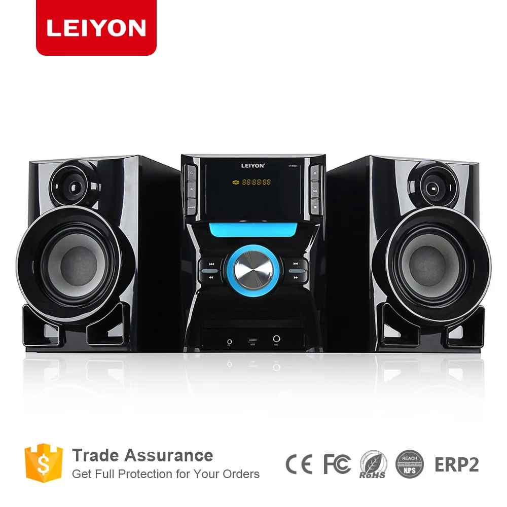 Professional 2.0CH Mini Hi-Fi System Home Audio System with USB/FM/MIC/AUX/Line in/PC in