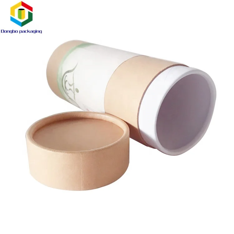 Latest New Design Paper Tube With Metal Lid Cardboard Round Box For Chinese Tea Gift Box