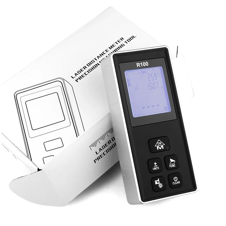 Строительный Инструмент, лазерный измерительный прибор, 100 футов, цифровой измеритель расстояния, лазерный дальномер