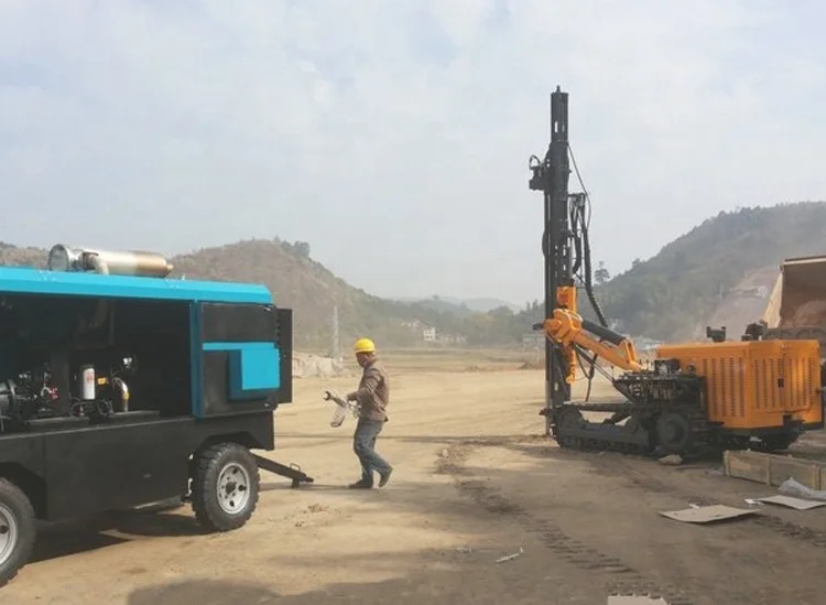 STARS Economical 60 cfm 17 bar Kaishan Air Compresor Diesel Air Compressors Portable