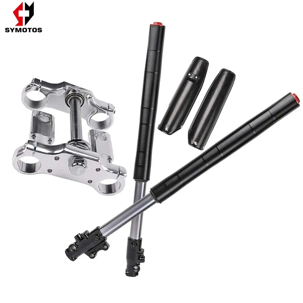 Complete 45mm/48mm Upside Down Front Fork shocker and Triple Clamp Handlebar Riser set for Dirt Pit bike CR50