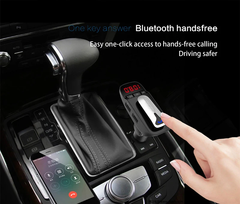 New Original   MP3 Player Car Kit ER9  Handsfree  Call  BT FM Transmitter  with Earphone