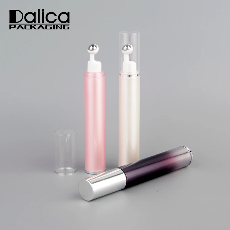 
Custom Color Airless Syringe 10ml/15ml Eye Cream Plastic Roll on Bottle 