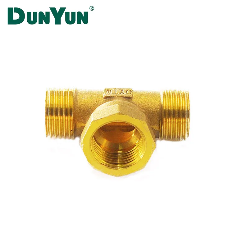Male and female Brass fitting Plumbing Tee Fittings with BSP Thread