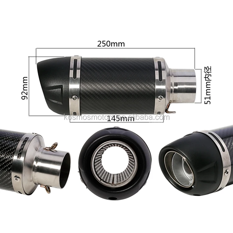 Глушитель выхлопной трубы гоночного мотоцикла с соединительным диаметром 51 мм