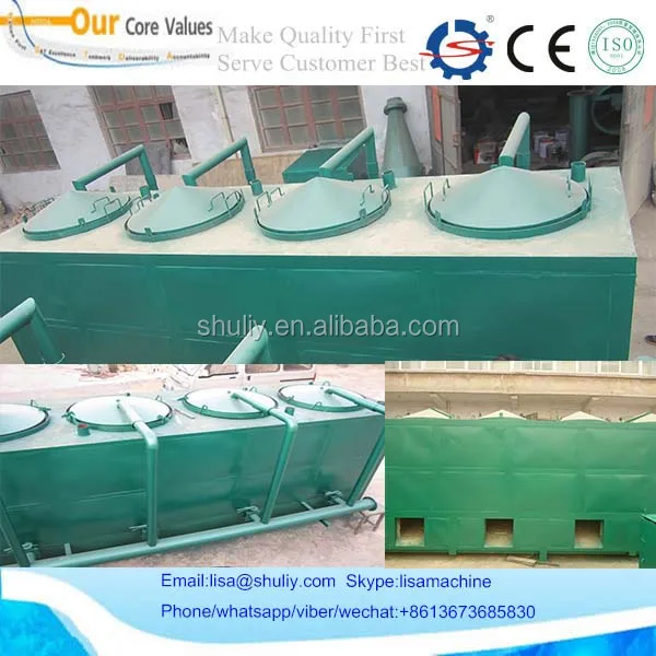 Eco-friendly self-ignite 1500kg/24h sawdust briquette charcoal making oven with factory price