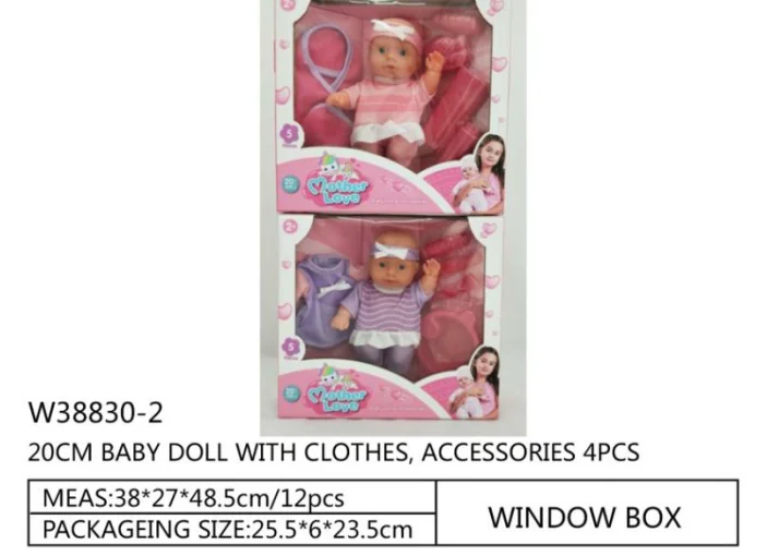 8 Inch Cute Stuffed Talk Doll Realist Baby Doll with clothes EN71Standards