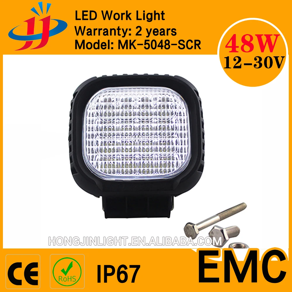 
China top selling Automotive 24v led lights Square led flood work light 4x4 48w machine led working light with cheap price 