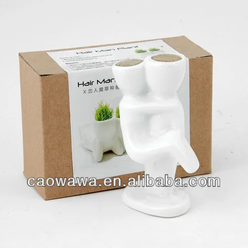 Маленькие куклы с белой травой любители X пара мини-растений травы «kiss