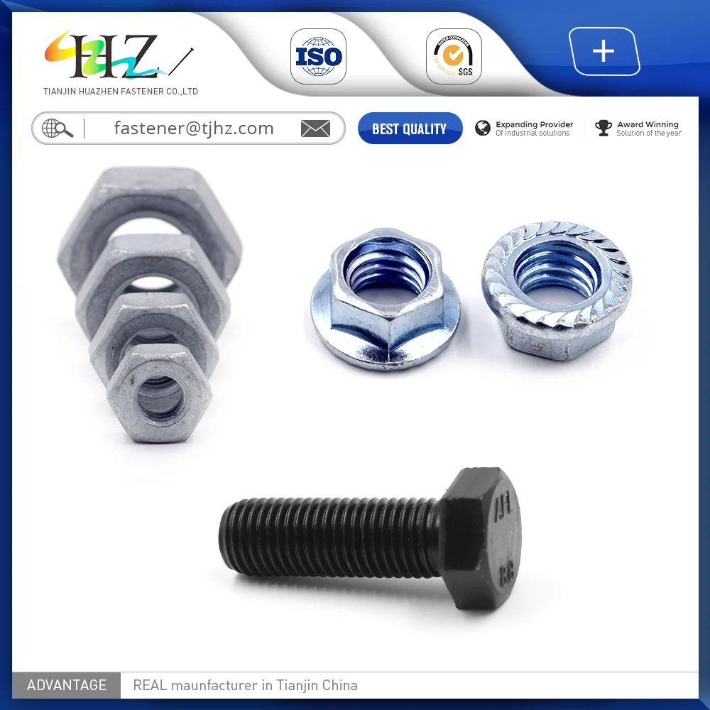 Hex Bolt and Nut Carbon Steel Hex Bolt Grade 8.8 DIN 933