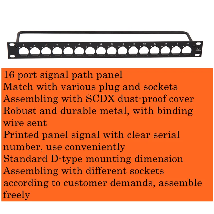 16 портов патч-панели металлическая конструкция