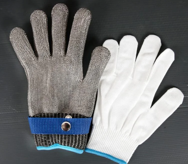 Yulan CR111 Hands Metal Mesh Cutting Safety Stainless Steel Gloves For Sale, Stainless steel anti-cutting gloves