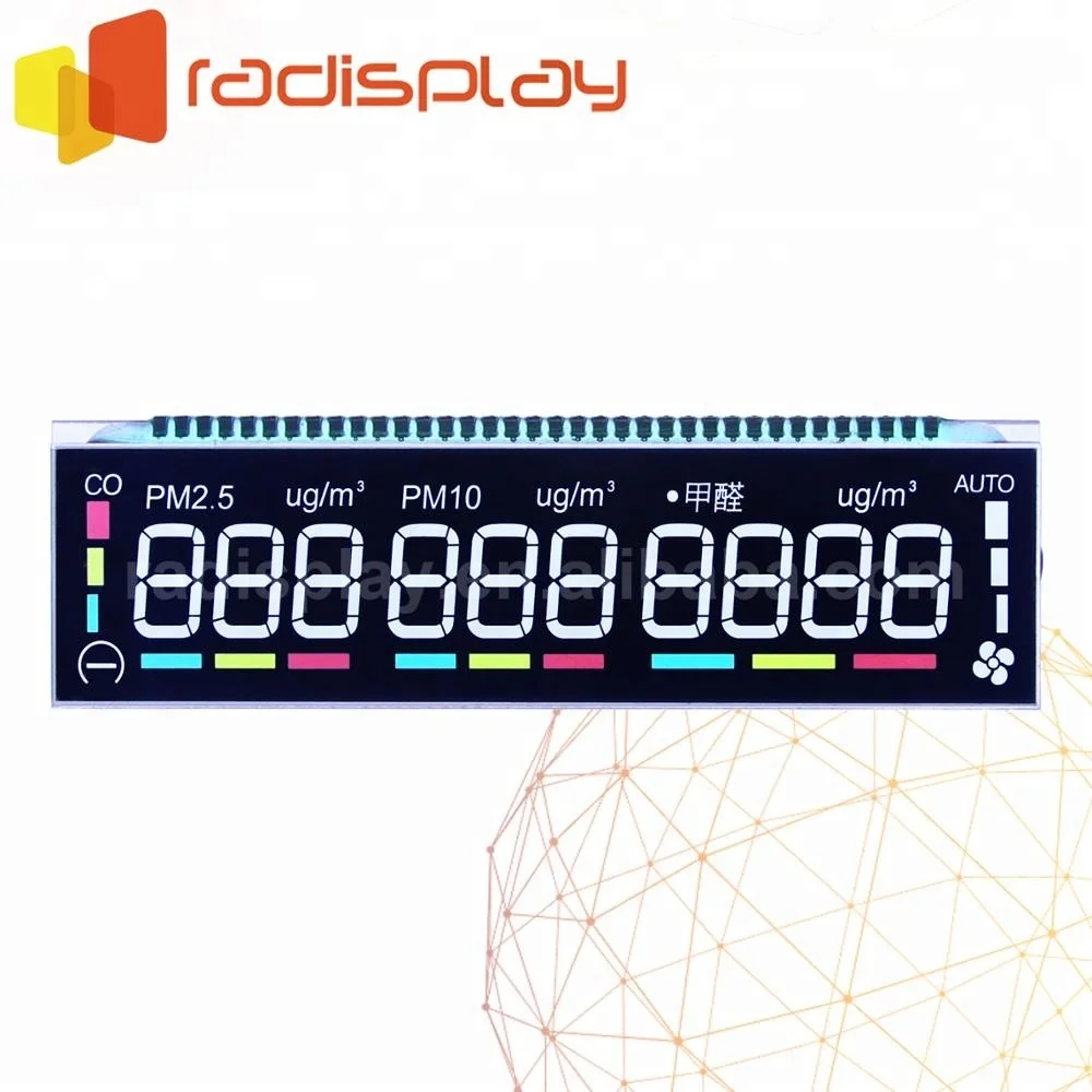 
Segment VA Negative Black Background Lcd Display 