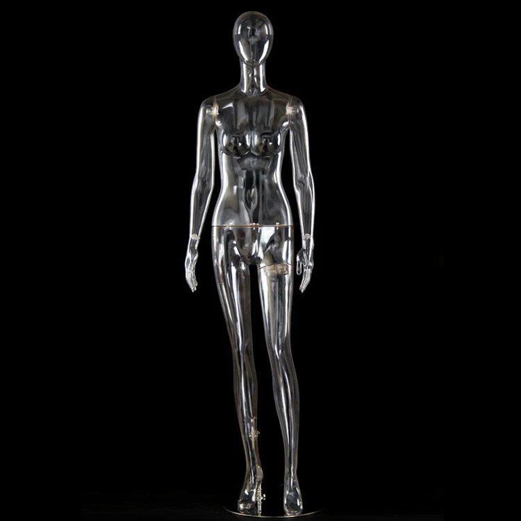 Eco-friendly light weight transparent clear full body plastic mannequin