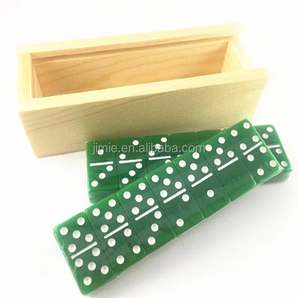 
promotional acrylic mini domino game set with wooden box,custom mini domino set 