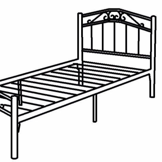 
America size iron bed / single bed made in China /metal tube bed frame 