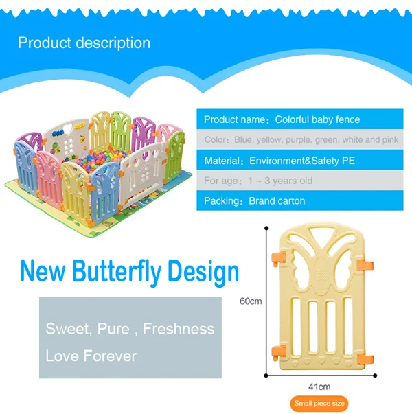 China Supplier Latest Main Designs New Kids Plastic Portable Fence