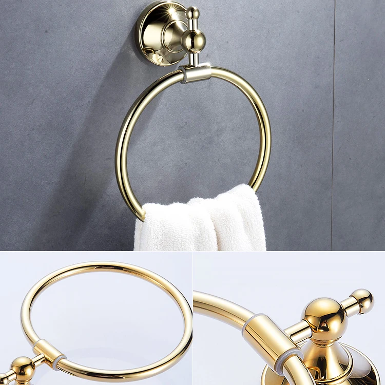 Antique Brass Gold Golden New Toilet Bathroom Accessories Set