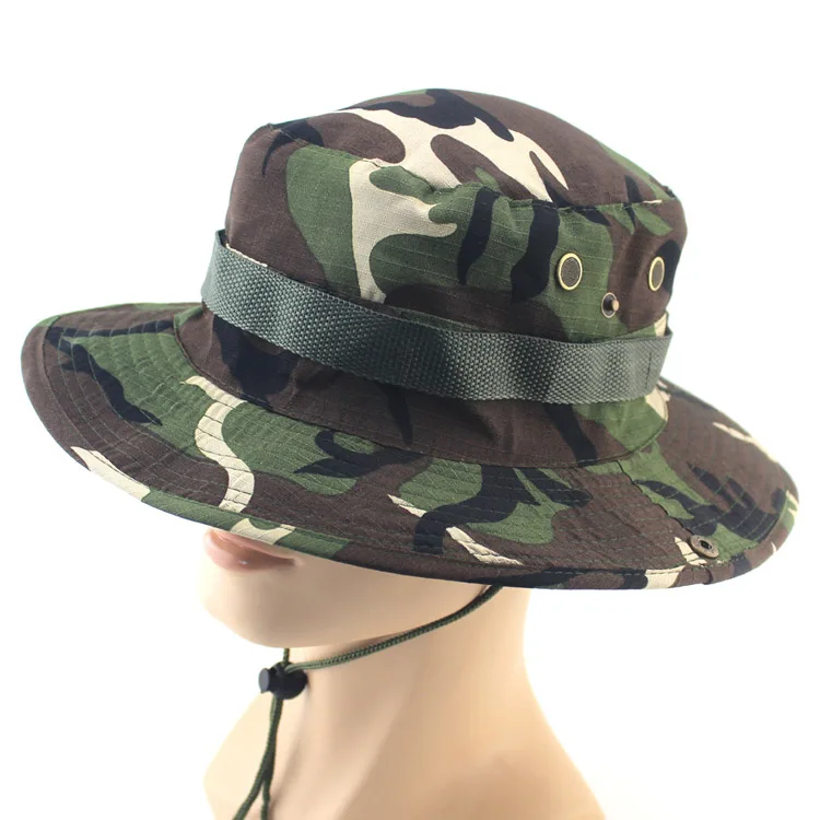 Best selling cheap camo hiking camping bucket hat fisherman hat Camouflage hat cap