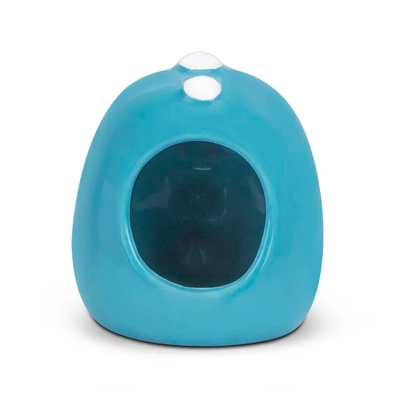 
Made In China High Quality Lovely Blue Dino Ceramic Small Pet House For Hamsters 