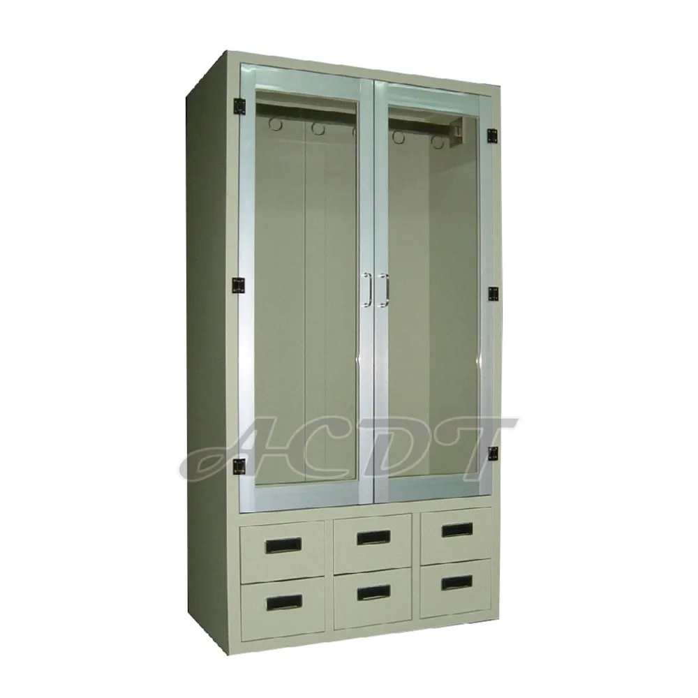 Powder Coating Steel Clean room Garment and Shoe Storage Cabinet with soft wall or hard wall