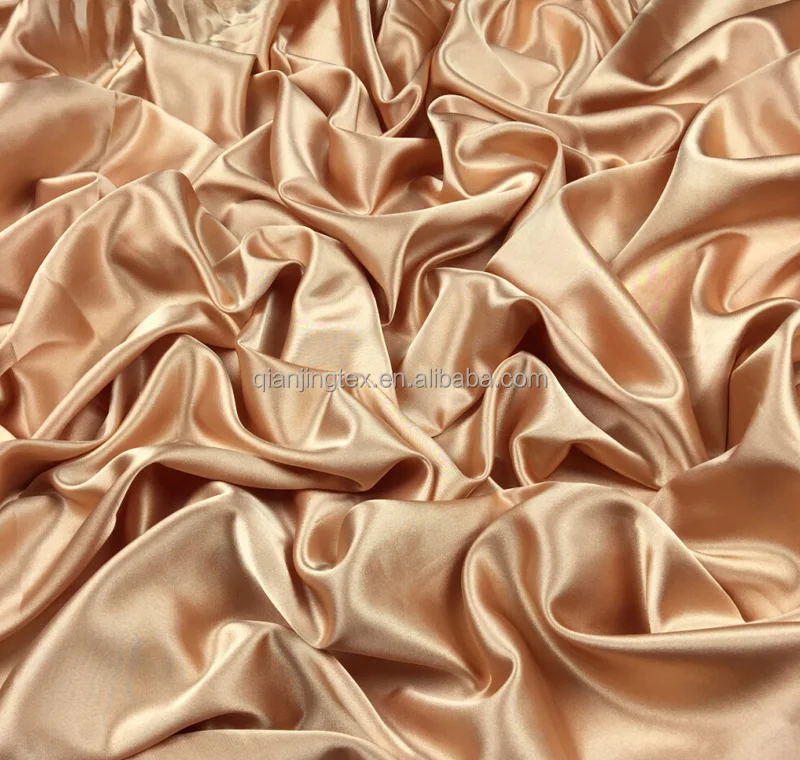 
Factory price 94% polyester 6% spandex shiny stretch satin fabric at price 