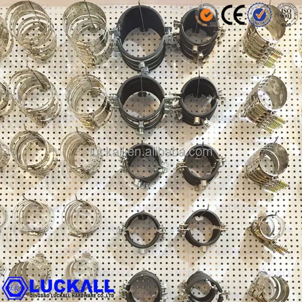 Ss316 Rubber Sleeve High Pressure With Epdm Rubber Lining Hanging Pipe Clamp