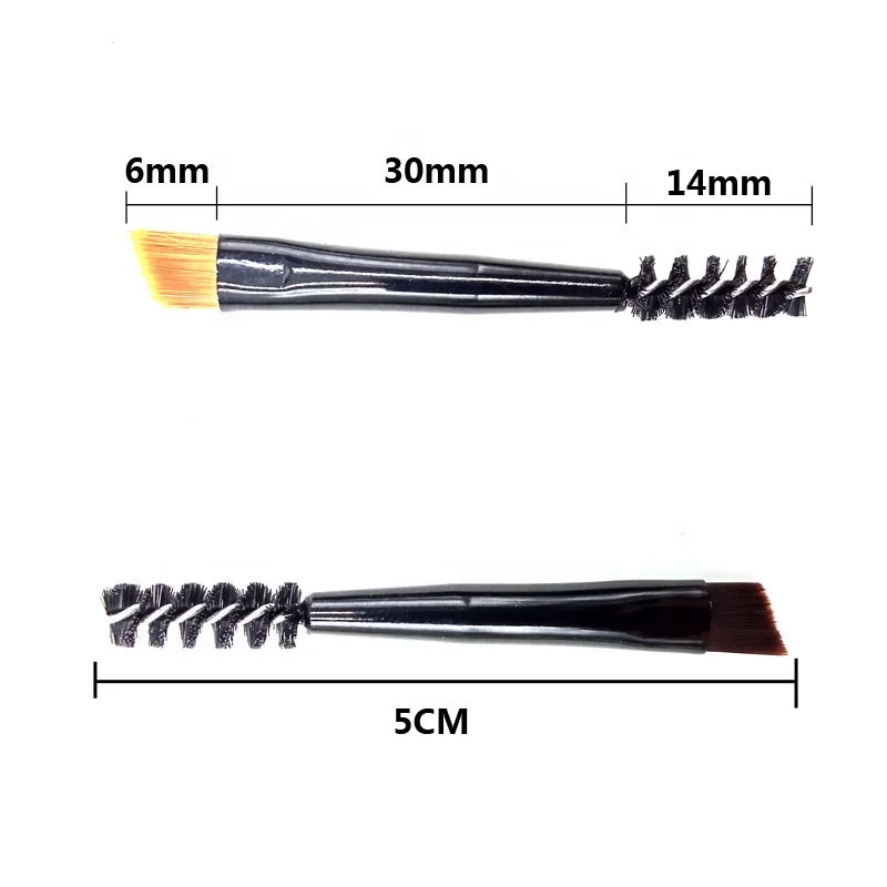Короткая портативная мягкая кисть мини Двойные кисти для макияжа бровей Кисть для подводки глаз