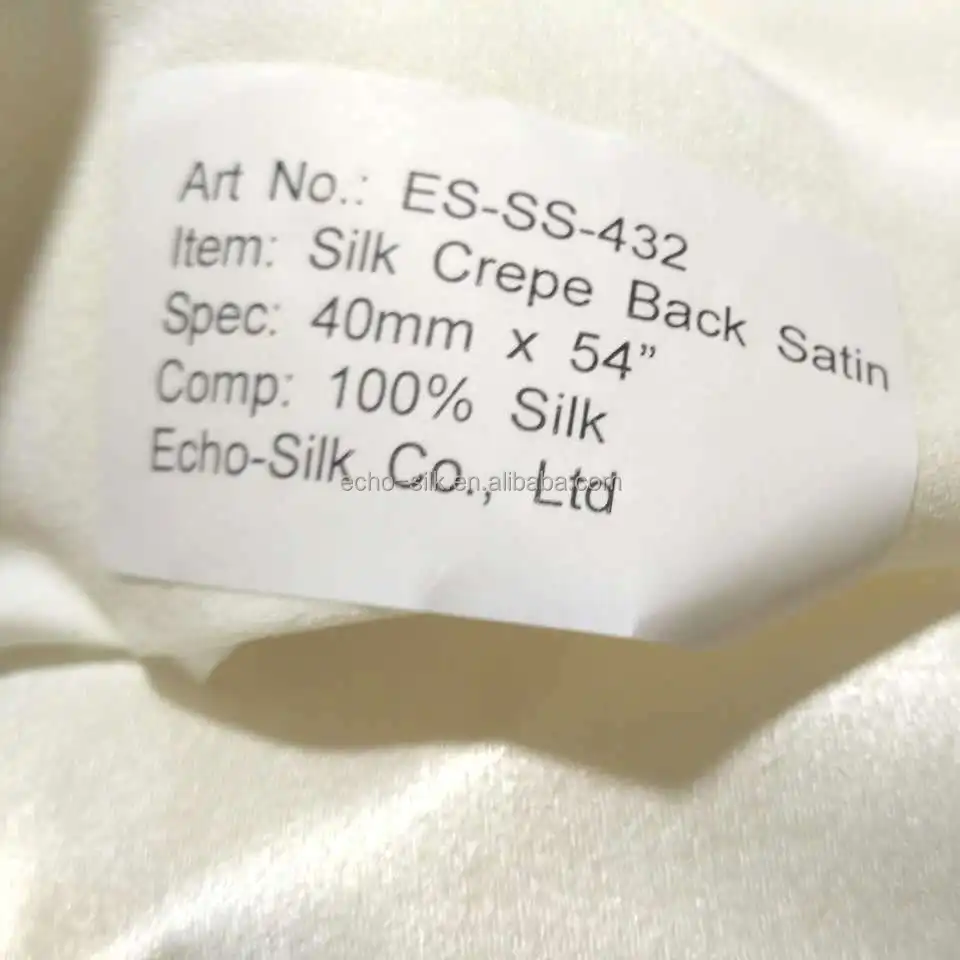 100% silk satin back crepe fabric  for wedding dress