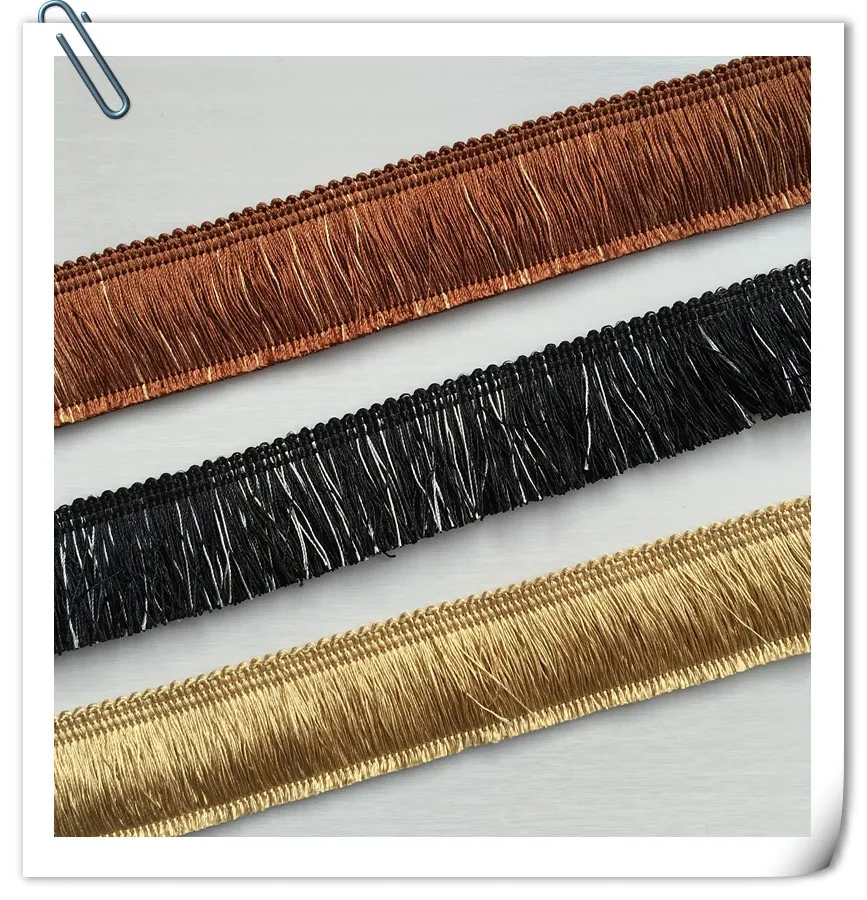 Factory direct sell cushion chainette trim home textile brush fringe