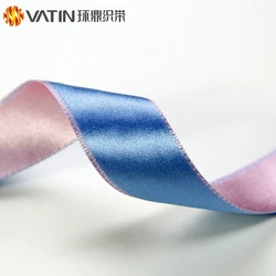 China Wholesale Custom Imported Two Color Polyester Satin Ribbon
