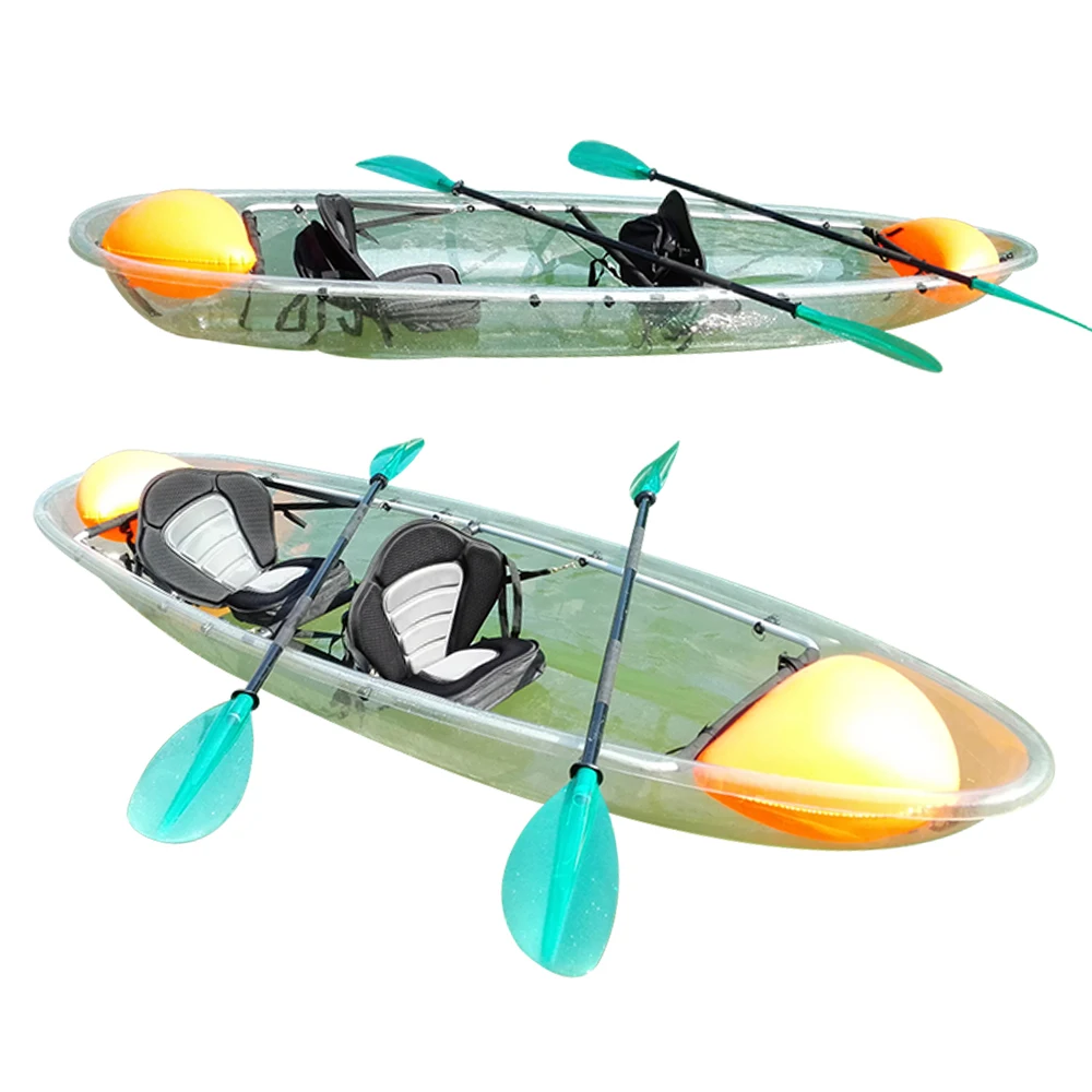 JFM GK30 Two Seats Clear Transparent Kayak Canoe for Rowing Crystal Kayak