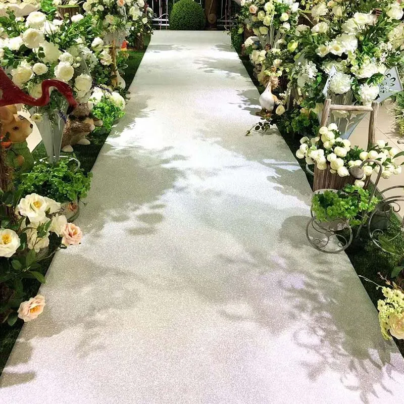 Wedding Party Stage Decoration Banquet Hall Flooring Glitter Carpet EVENT RED CARPET  WEDDING CARPET