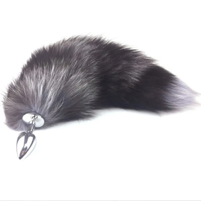 
Special Shape Artificial Fox Tail with Metal Anal Plug 