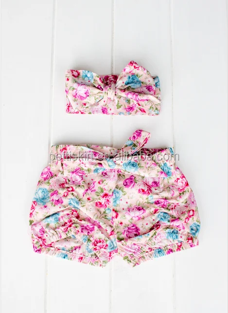 
Latest Girl Design Multicolor Ruffles Diaper Covers Cotton Dot Design Baby Girl Bloomers with Bow 