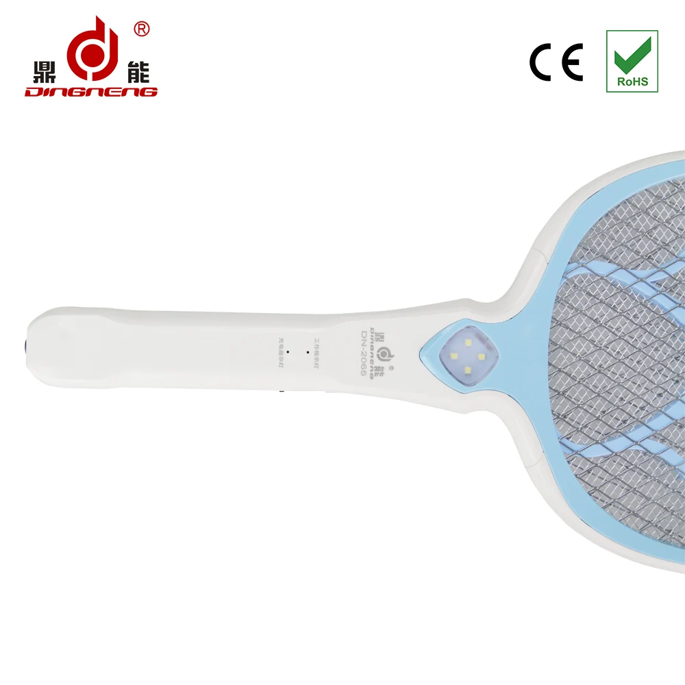 
New Household Eco-Friendly LED rechargeable electric mosquito swatter racket 