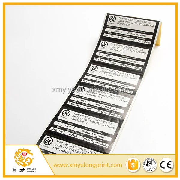 waterproof heat resistance eco-friendly PE vinyl full color printing cable label sticker