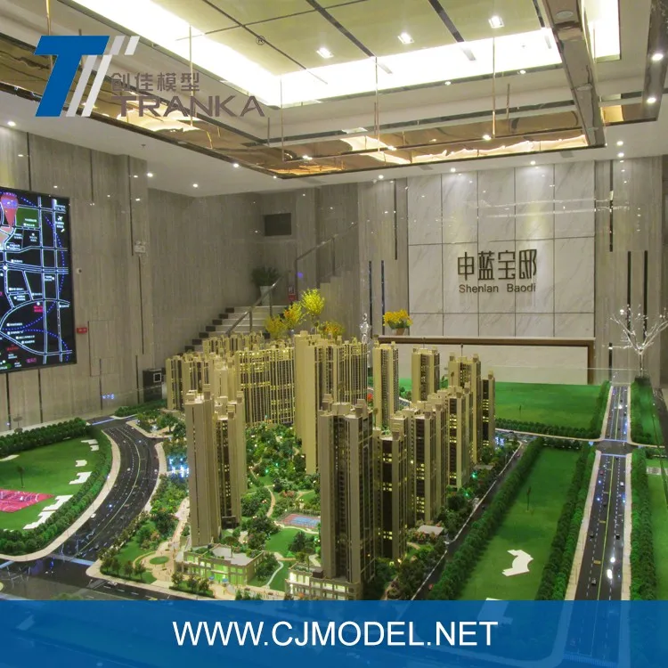 Miniature 3D residential architecture scale model for house model design