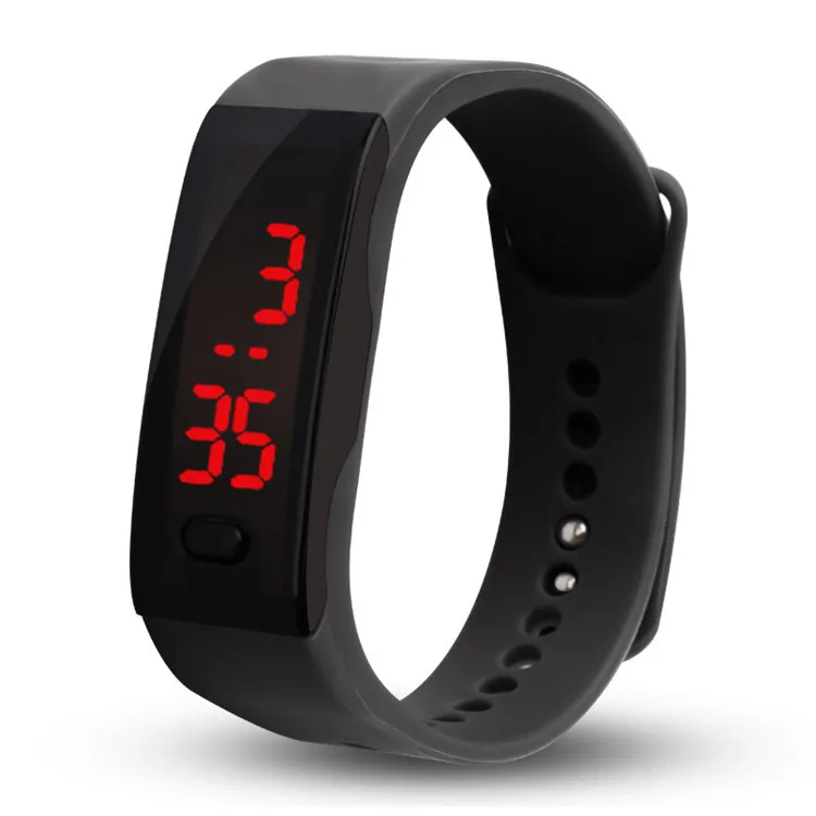Cheapest rubber watch strap sport led digital watch kid men and women silicone promotion watches