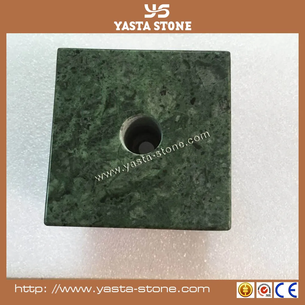 Natural granite stone green butterfly granite lamp base