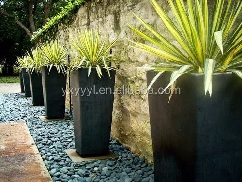 Large slate fiber clay planter