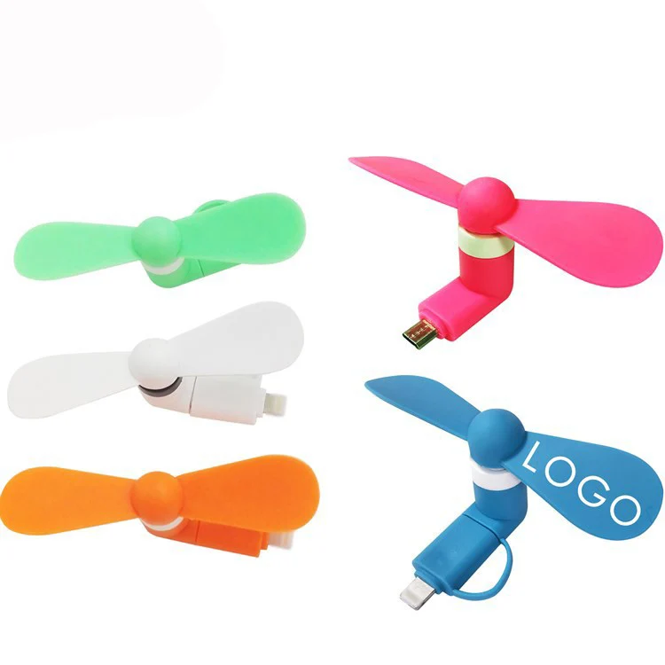 Factory Best Price 2 in 1 High Velocity Cell Phone Fan Electronic Gadget for Promotion Summer Air Cooler USB Mini Fan  for phone