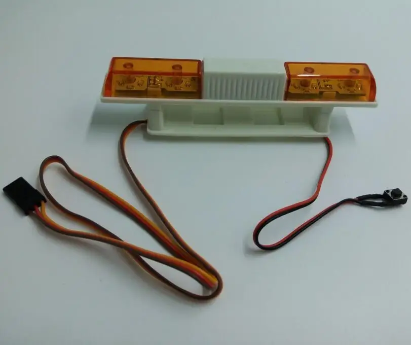 Newest RC Orange Rotating Light Bar sale ( Square 5 Selection Modes) for RC Car Truck Rock Crawler Accessories