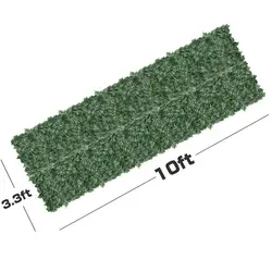 High Quality Cheap UV Artificial Leaf Fence Faux Ivy Leaf Fence for Covering Garden Wall Decoration Dark Green , Light Green