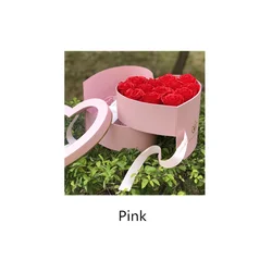 Двухслойная вращающаяся коробка в форме сердца для упаковки цветов на День святого Валентина