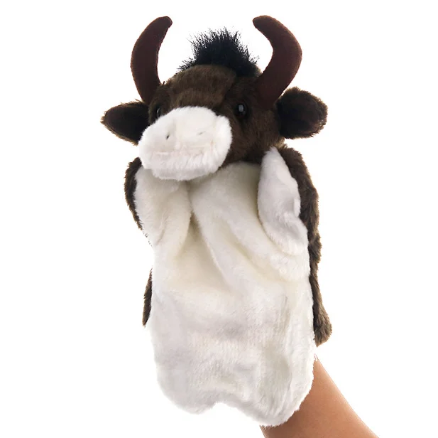 Plush hand Puppet Cow Hand Puppet 25cm Animal Toys Cute Soft Toys For Child