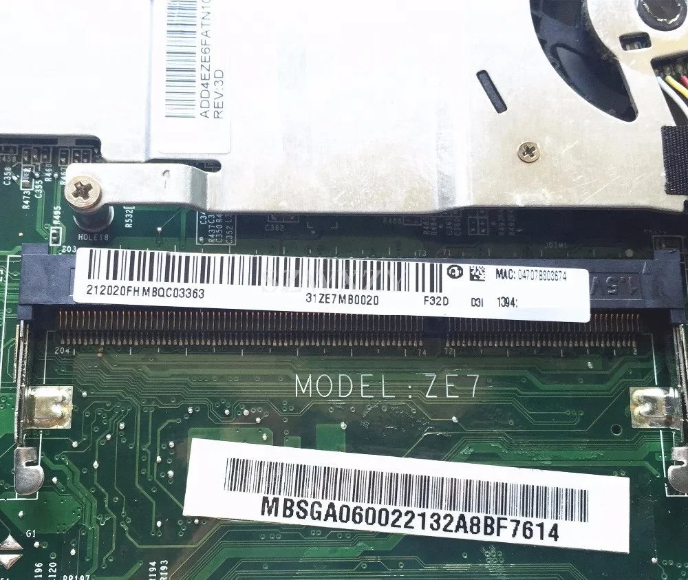 For Acer One D270 ZE7 Laptop Motherboard Atom N2600 1.6GHz MB.SGA06.002 MBSGA06002 DA0ZE7MB6D0