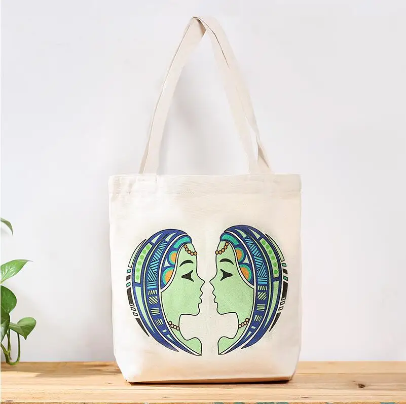 top sales long handle custom print logo canvas cotton tote bag best quality